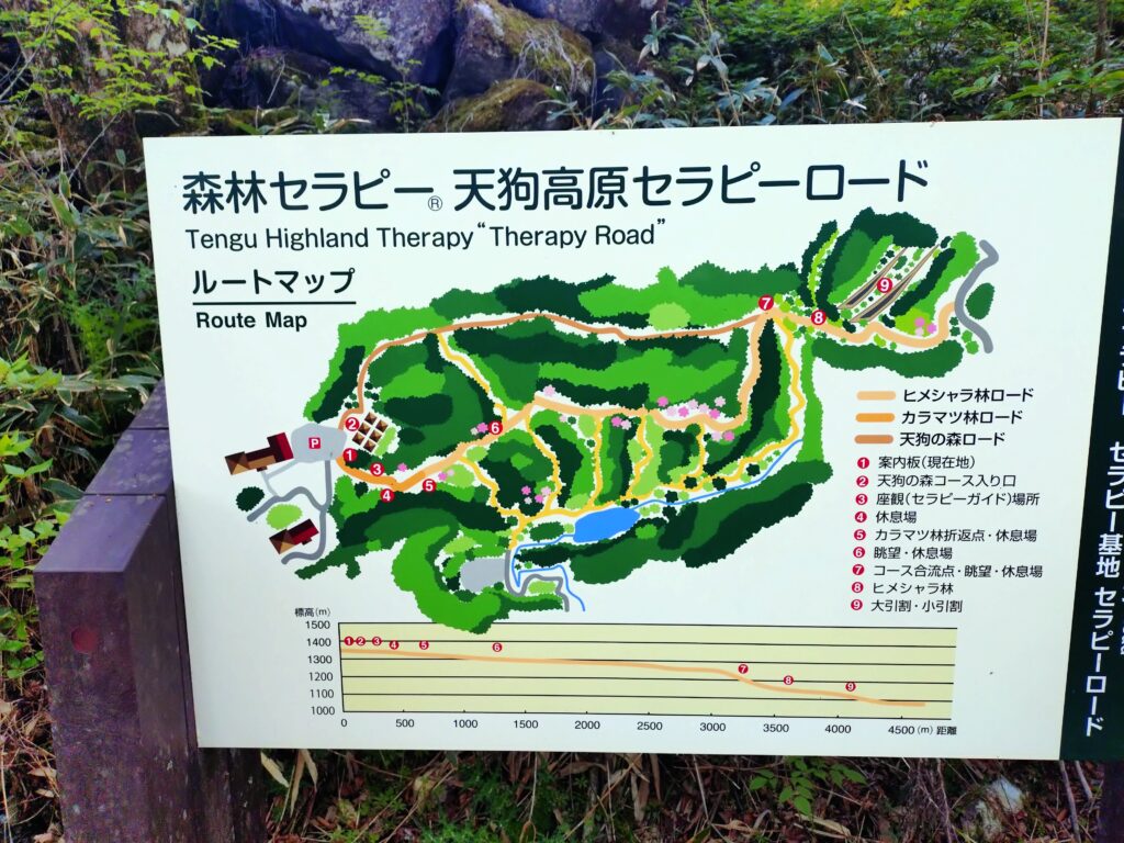 HOTEL星降るビレッジTENGUの散策コース